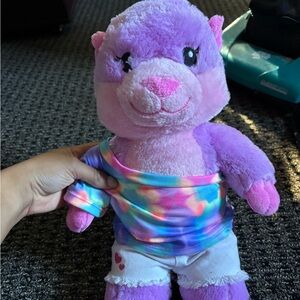 Purple Otter Build-A-Bear with baby Otter